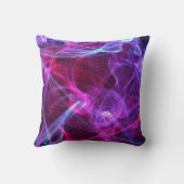 抽象芸術パープルとピンクピローデザイン クッション (裏面)