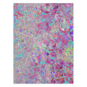 抽象芸術パープルアクアアンドピンクコンフロアーガーデン テーブルクロス (正面)