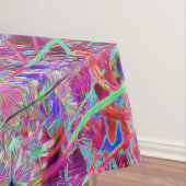 抽象芸術パープルアクアアンドピンクコンフロアーガーデン テーブルクロス (インサイチュ)