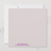 抽象芸術パープルオーキッドフラワーデザインパターンアート カード (裏面)