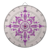 抽象芸術パープルオーキッドフラワーデザインパターンアート ダーツボード (正面)