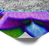 抽象芸術パープルターコイズフレームCre自分の写真 ポスター (角)