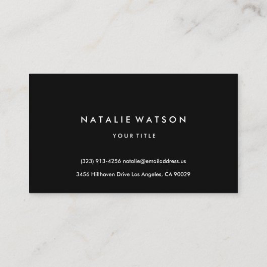 抽象芸術パープルダーク絵を描モダンエレガントーク 名刺 (裏面)