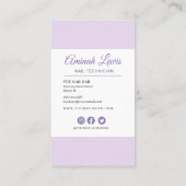 抽象芸術パープルハンズネイルアーティスト 名刺 (裏面)