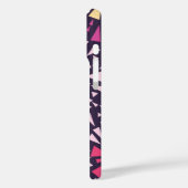 抽象芸術パープルバーストモノグラムイニシャル Case-Mate iPhoneケース (裏面 / 左)