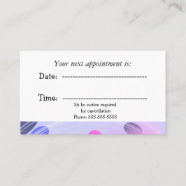 抽象芸術パープルビーンズ医療アポイントメント 予約カード