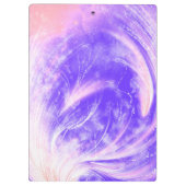 抽象芸術パープルピンクタンポポ&ホタル クリップボード (裏面)