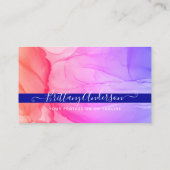 抽象芸術パープルピンクパーソナライズされたロイヤリティカード ロイヤリティカード (裏面)