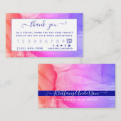 抽象芸術パープルピンクパーソナライズされたロイヤリティカード ロイヤリティカード (正面/裏面)
