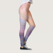 抽象芸術パープルピーチレギンス レギンス (右)