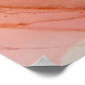 抽象芸術パープルピーチ金ゴールドアルコールインク ポスター (角)