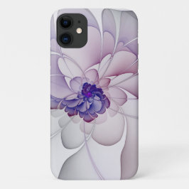抽象芸術パープルフローラコケット iPhone 11 ケース