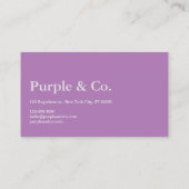 抽象芸術パープルブルーウェーストライプブモダンミニマル 名刺 (裏面)