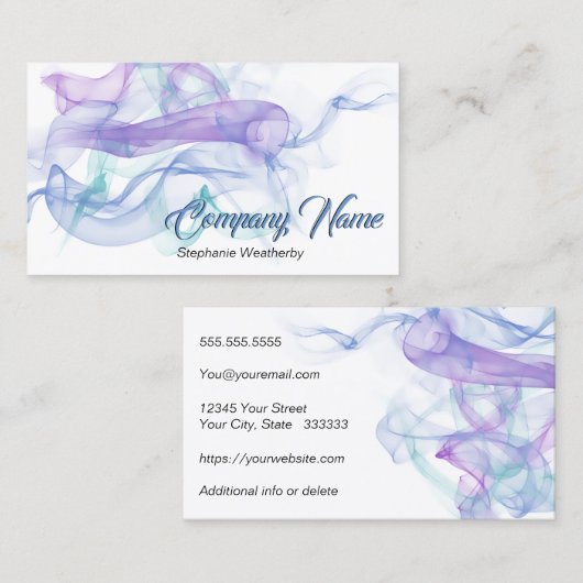 抽象芸術パープルヘイズ事業 名刺 (正面/裏面)