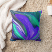 抽象芸術パープルリーフ装飾用クッション クッション (ブランケット)