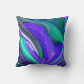 抽象芸術パープルリーフ装飾用クッション クッション (裏面)