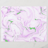 抽象芸術パープル及びグリーン大理石スクラップブック紙 (裏面)