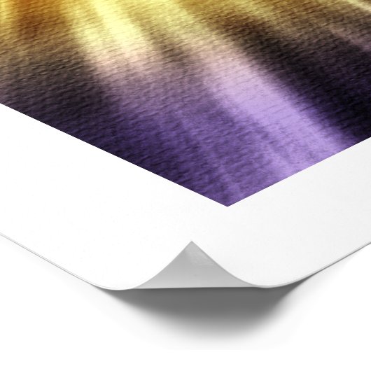 抽象芸術パープル絞り染め ポスター (角)