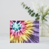 抽象芸術パープル絞り染め ポストカード (スタンド正面)