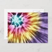 抽象芸術パープル絞り染め ポストカード (正面/裏面)
