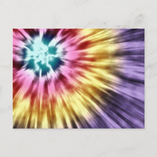 抽象芸術パープル絞り染め ポストカード (正面)