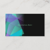 抽象芸術パープル&グリーン名刺2 名刺 (裏面)