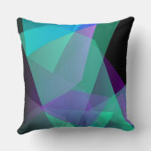 抽象芸術パープル&グリーン装飾用クッション クッション (裏面)