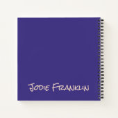 抽象芸術パープル、PInkおよびグリーンパーソナルジャーナル ノートブック (裏面)