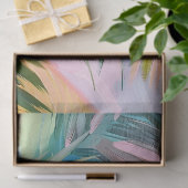 抽象芸術パームツリーフロントピンク背景の分離 薄葉紙 (ギフト)