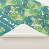 抽象芸術パームリーフパターンカスタム文字 シェルパブランケット (3/4)