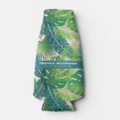 抽象芸術パームリーフパターンカスタム文字 ボトルクーラー (正面)