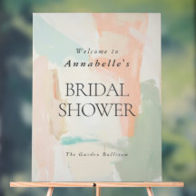 抽象芸術パ絵を描ステルエレガントブライダルシャワー