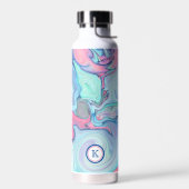抽象芸術パ絵を描ステルスワールパーソナライズされた ウォーターボトル (左面)