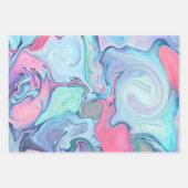 抽象芸術パ絵を描ステル ラッピングペーパーシート (正面3)