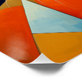 抽象芸術ヒゲ：オレンジキャット ポスター (コーナー)