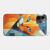 抽象芸術ヒゲ:オレンジキャット Case-Mate iPhoneケース (裏面(横))