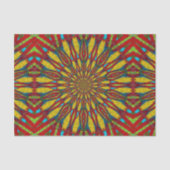 抽象芸術ヒッパイレッド&イエローフローラエスニック部族 薄葉紙 (正面)