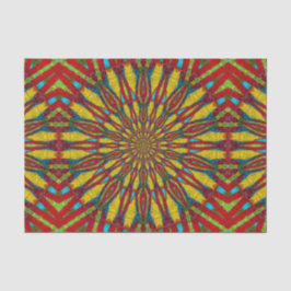 抽象芸術ヒッパイレッド&イエローフローラエスニック部族 薄葉紙