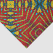 抽象芸術ヒッパイレッド&イエローフローラエスニック部族 薄葉紙 (詳細)