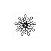 抽象芸術ヒッピーレトロな花 ラバースタンプ (インプリント)