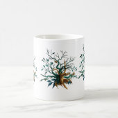 抽象芸術ヒトと自然融合 | モーフ芸術的リング モーフィングマグカップ (中央)