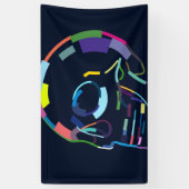 抽象芸術ヒトスカル 横断幕 (縦)