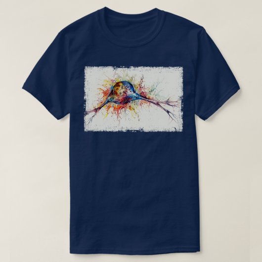 抽象芸術ヒト神経細胞5 Tシャツ (デザイン正面)