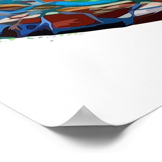 抽象芸術ヒト解剖学人静脈血管動脈アート ポスター (角)