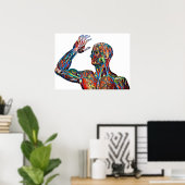 抽象芸術ヒト解剖学人静脈血管動脈アート ポスター (ホームオフィス)