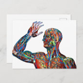 抽象芸術ヒト解剖学人静脈血管動脈アート ポストカード (正面/裏面)