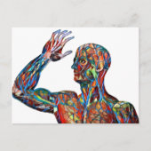 抽象芸術ヒト解剖学人静脈血管動脈アート ポストカード (正面)