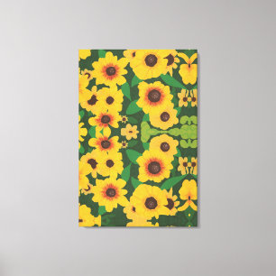 抽象芸術ヒマワリ絵画のプリント キャンバスプリント