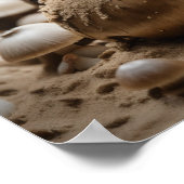 抽象芸術ヒューマンインロットウッドロッジとマッシュルーム ポスター (角)