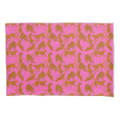 抽象芸術ヒョウで赤い唇と収入を持つ 枕カバー (正面)